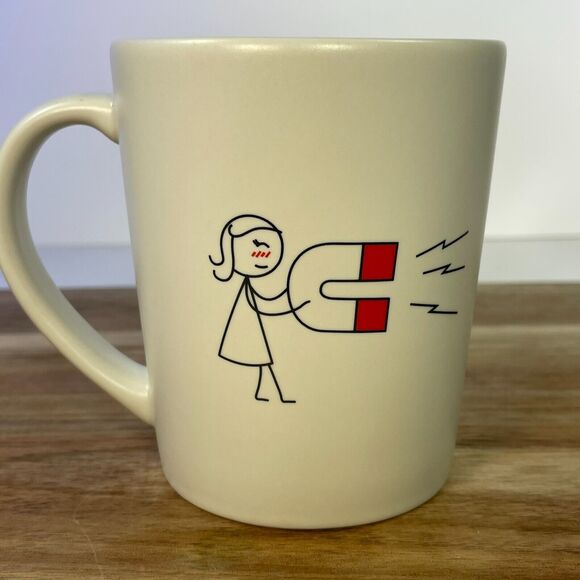 Human Touch Magnetic Attraction Matte Mug Treat it with Love Modern Soulmates - Picture 1 of 9